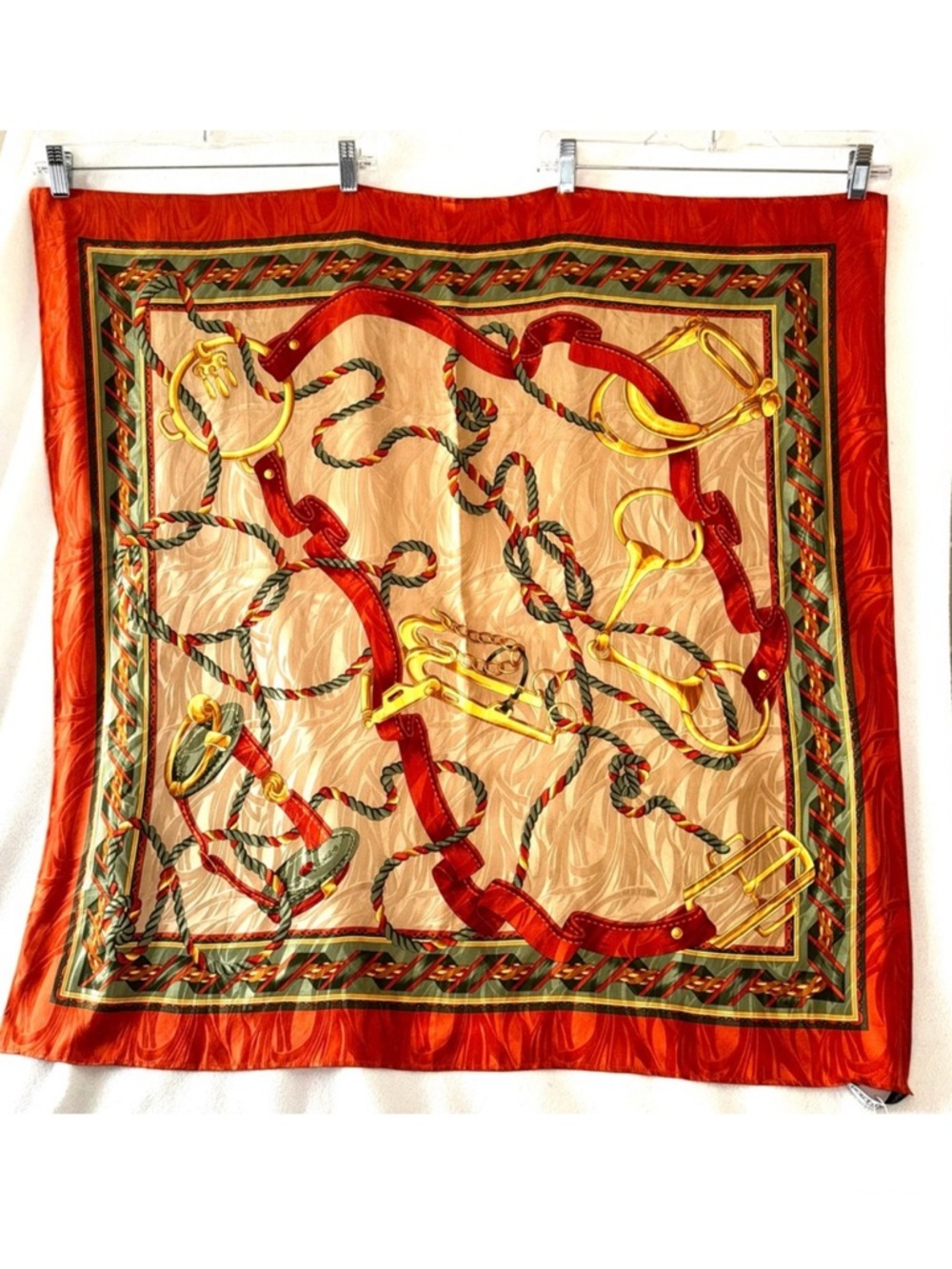 NEW! DOLCE & GABBANA Large Square Equestrian Scarf GORGEOUS - Picture 1 of 13